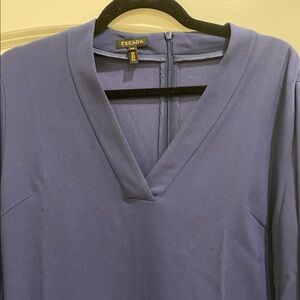 Escada Blue V-Neck Dress